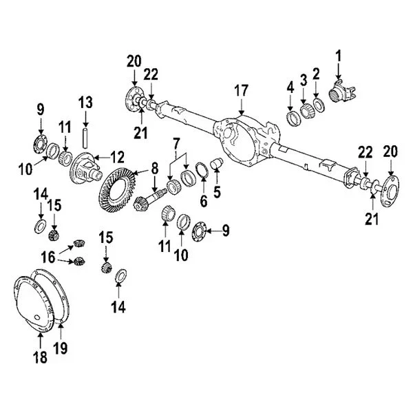 For Chrysler 200 2011-2014 Chrysler Rear Differential Carrier Bearing Race - Изображение 4 из 4