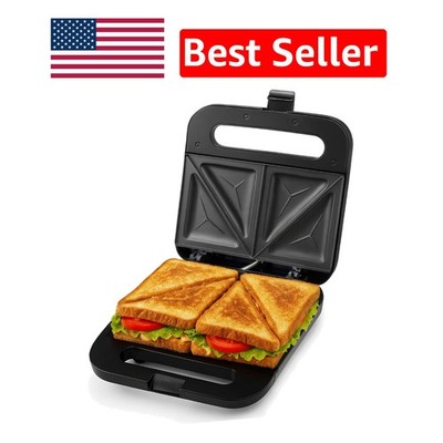 Ovente Electric Sandwich Maker: Non-Stick, Compact & Fast for Breakfast Delights