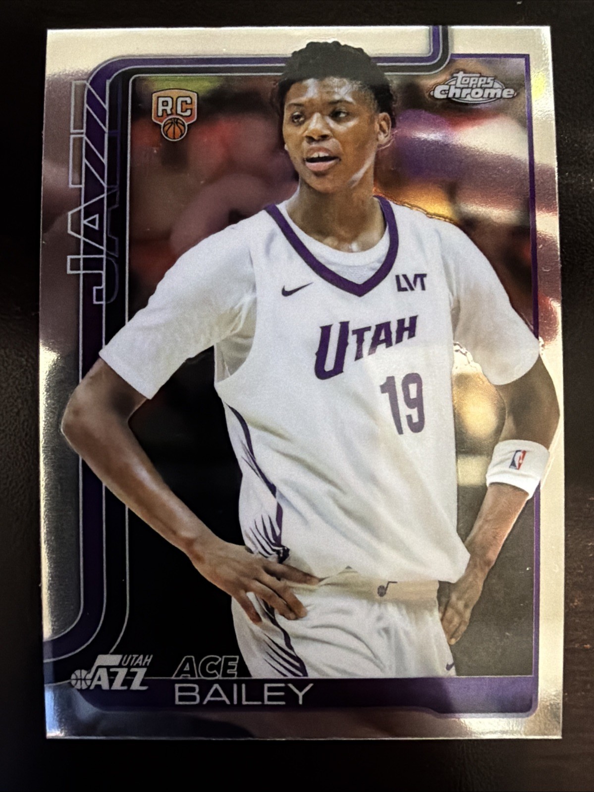 2025-26 Topps Chrome Ace Bailey #255 Utah Jazz Rookie Base NBA