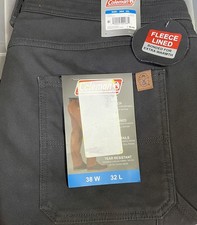 Coleman Men's Pants 38x32 Fleece Lined Tear Resistant Stretch Utility Pant 38x32