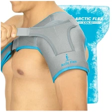 Pain Relief Shoulder Ice Pack Brace - Adjustable Hot & Cold Therapy Support