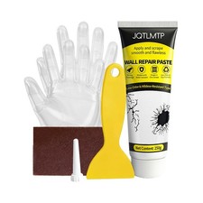 Drywall Repair Kit with Scraper, 250g Wall Putty, Easy Fix for White