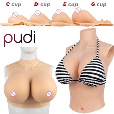 Realistic B-G Cup Silicone Breast Forms Breast Plate Fake Boobs For Crossdresser