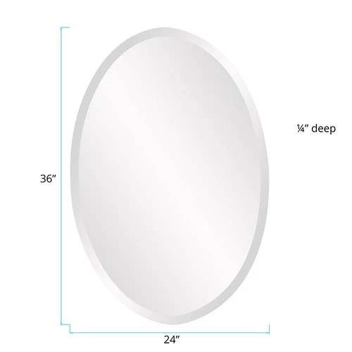 Howard Elliott HEMIR71814 Oval 24" W x 36" H Oval Frameless - Picture 6 of 6