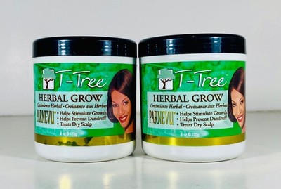 PARNEVU T-Tree Herbal Grow for Growth, Prevent Dandruff & Dry Scalp, 6 oz X2 Jar