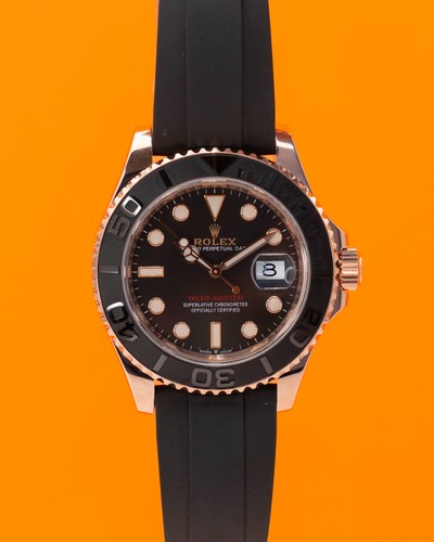 Rolex Yachtmaster 40mm 126655 Rose Gold Black Dial OysterFlex 2020