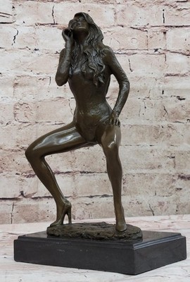 Bronze Contemporary Music Video Dancer Girl in Leotard Signed Original Milo Art