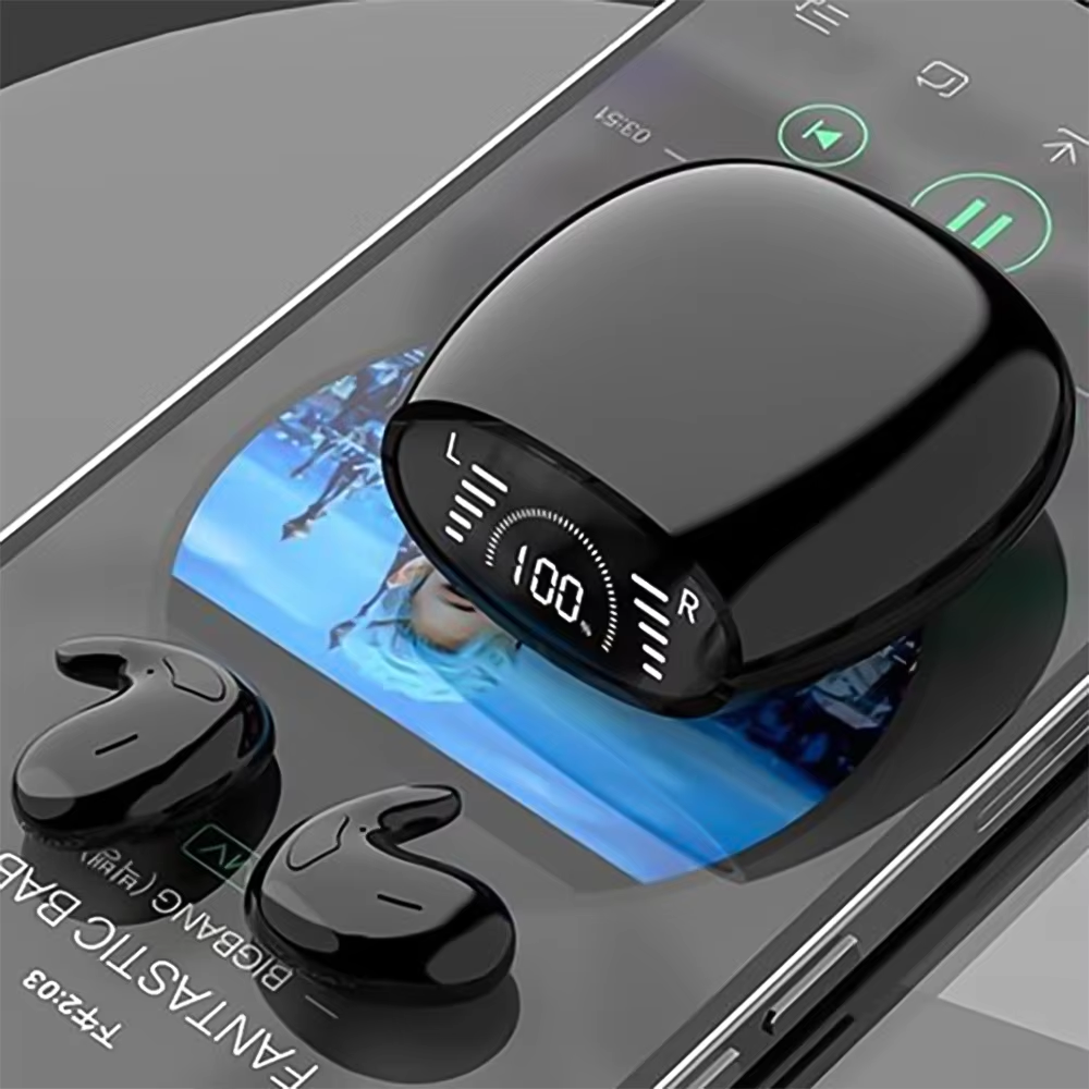 SK Ultra-Thin Sleep Headphones 5.3 Wireless Bluetooth Invisible Earbuds for Comfortable Sleeping