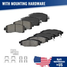 Front +Rear Ceramic Brake Pads w/Hardware For Subaru Crosstrek Impreza 2017-2022
