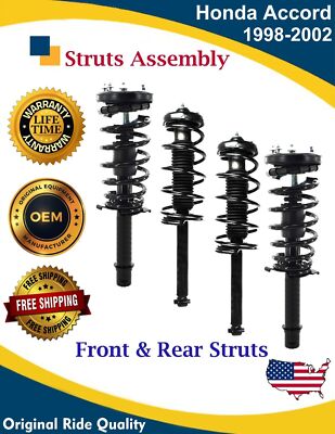 High Quality OE Front & Rear Struts for 1998-2002 Honda Accord Lifetime Warranty