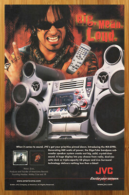 ニューディスコ　レコードセット　ハウス　ヤマツカアイ　DJ光 2001 JVC MX-GT90 Boom Box Stereo Print Ad/Poster NIKKI SIXX Motley