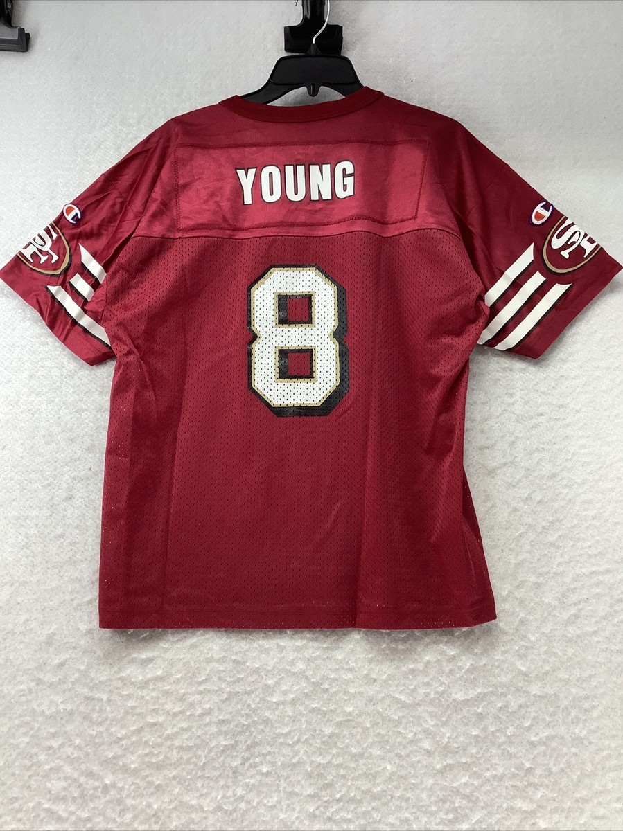 Champion Steve Young San Francisco 49ers Red Jersey Size Youth XL