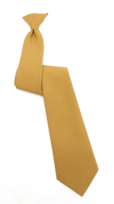 Uniform Cravats Mustard Yellow Clip-On Tie #90043 Polyester 3