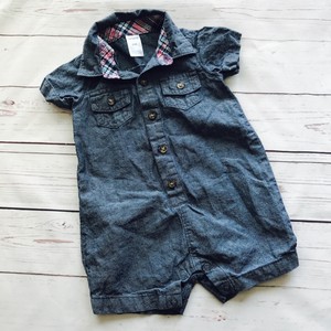 baby chambray romper