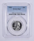 1964 Washington Quarter PR67 PCGS Blue Label
