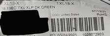 Copperfield 18awg TXL SAE J1128 XLPE Auto Lead Wire 125C Dark Green /100ft