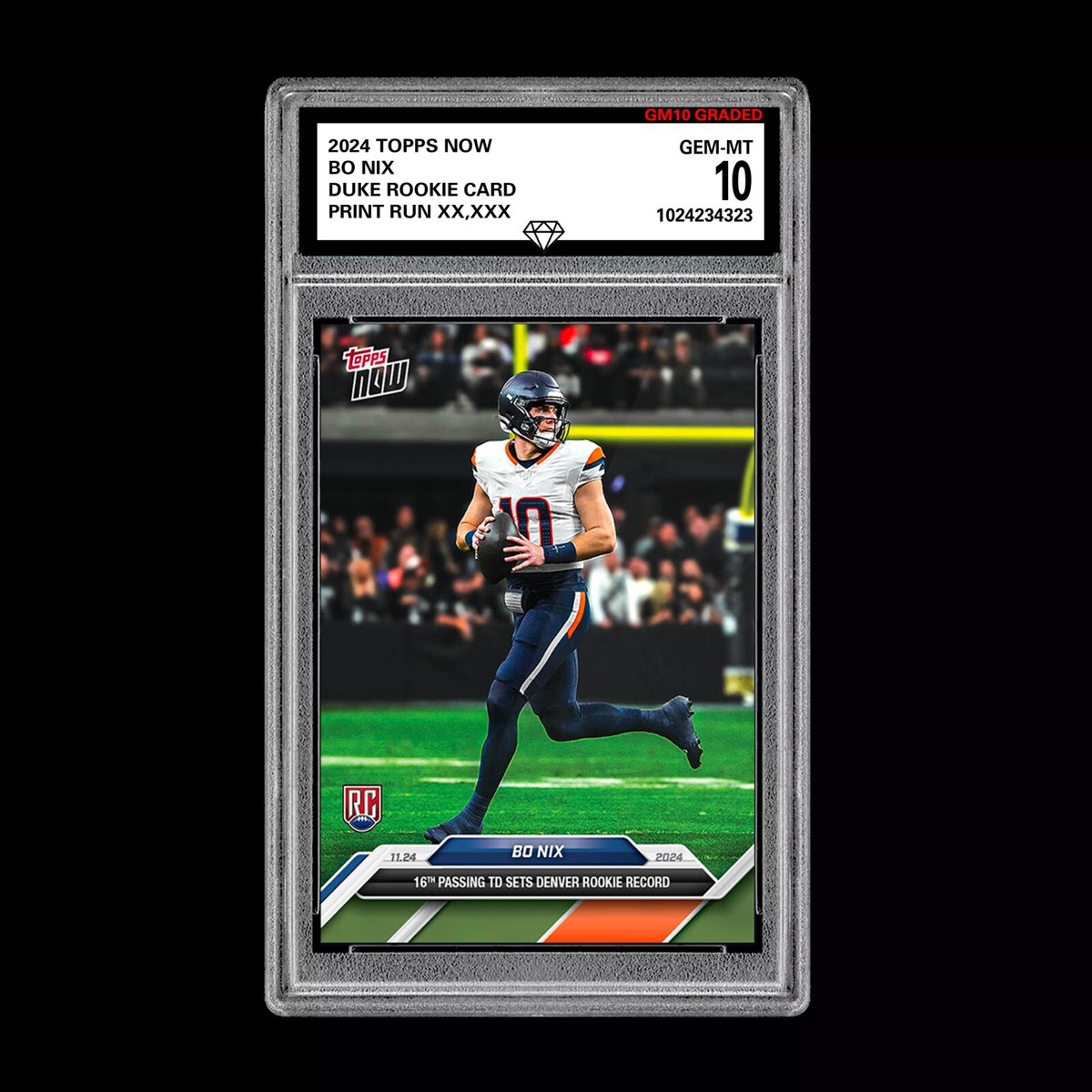 bo nix graded rookie card Amazon.com: Graded Gem Mint 10 Bo Nix 2024 Donruss Rated Rookie Football  Card #369 Denver Broncos Young Star Quarterback : Collectibles & Fine Art main image 1
