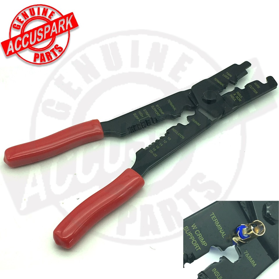 HT lead Crimping Tool Cable Cutter Electrical Wire Stripper Plier ...