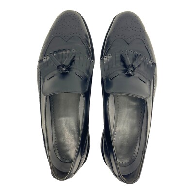 DEXTER Mens 10.5 Leather Tassel Loafer Slip On Wingtip  display picture 1