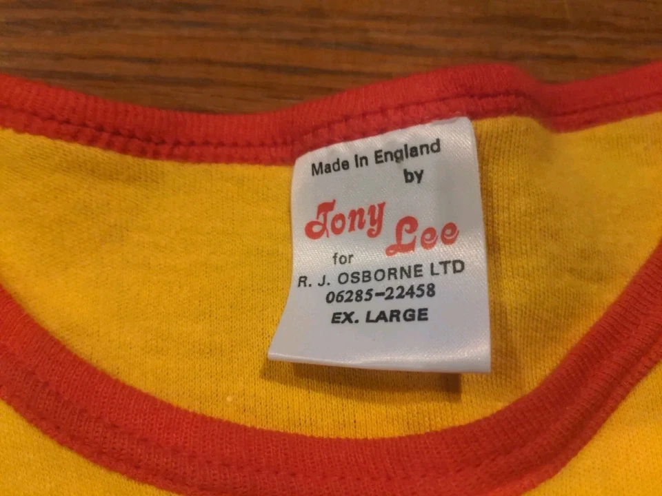 Camiseta vintage amarilla Erinmore Mixture para mujer Tobacco XL Tony Lee Inglaterra Foto 3 de 4