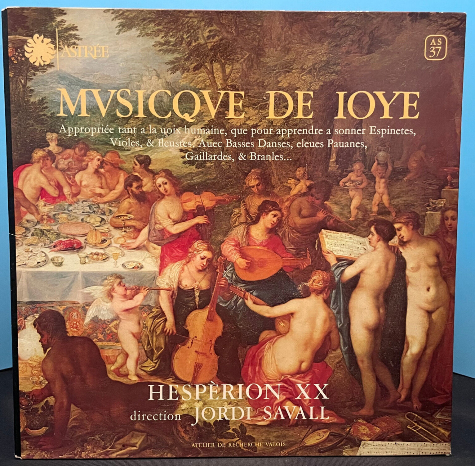 Astree France AS 37  Mvsicqve de Ioye - Jordi Savall / Hesperion XX   Vinyl NM