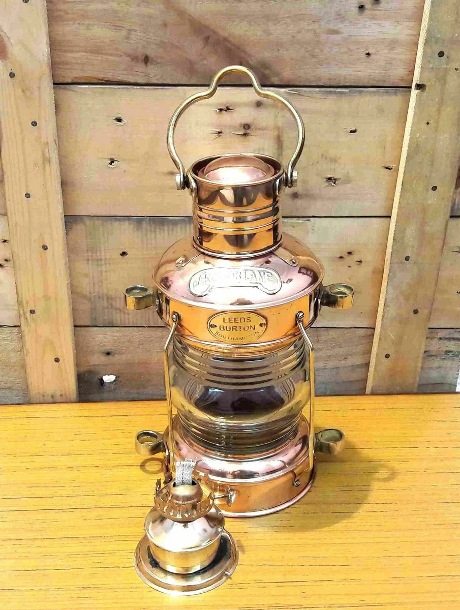 Brass Copper Anchor Oil Lamp 14