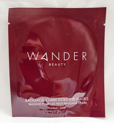 Wander Beauty BAGGADE CLAIM GOLD EYE MASKS Hydrate Brighten Circles 1 Pair New