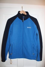 Regatta Mens Fleece Jacket Small Blue Navy Full Zip pockets thick warm