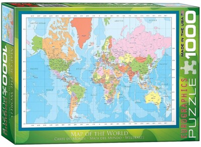 Weltkarte 1000 Teile Puzzle von Eurographics 680 mm x 490 mm