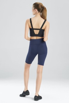 Josie Natori Women's Active Solstice Cropped Cami Tank Top Navy S