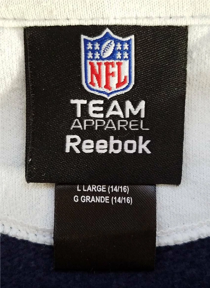 San Diego Chargers NFL Team Reebok Boy's Blue/Wh Sweatshirt Hoodie LG (14-16) - Image 3 of 3