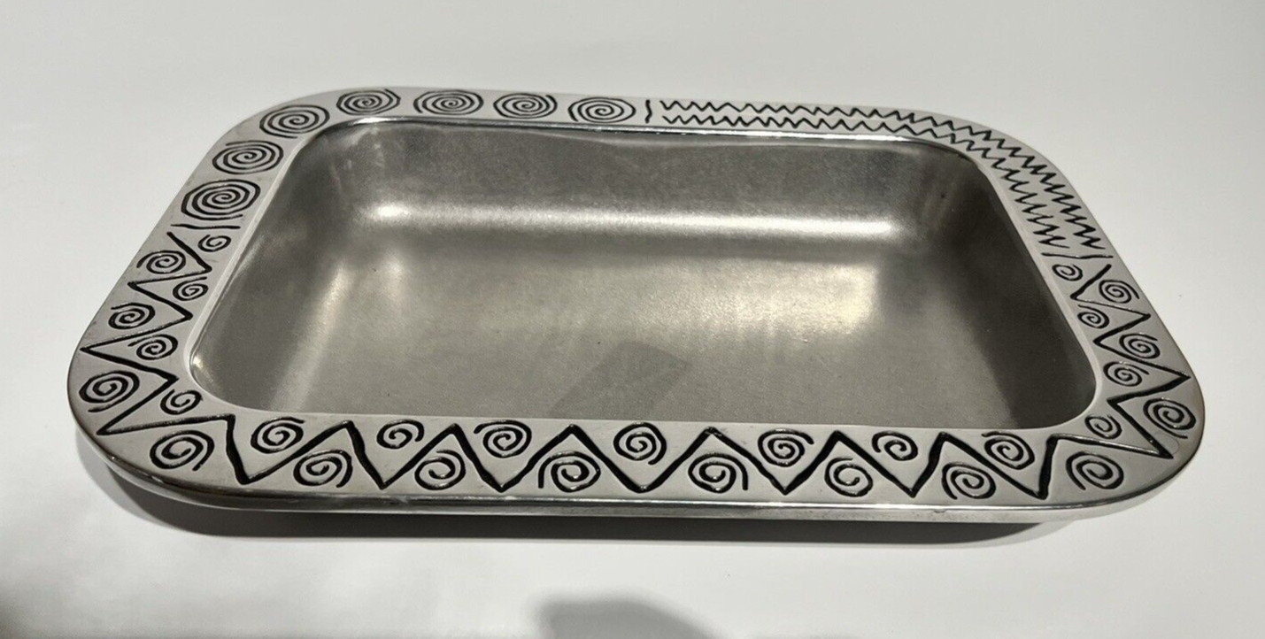 Wilton Armetale Reggae Rectangular Tray aluminum alloy - 14" L X 9.5" W - New