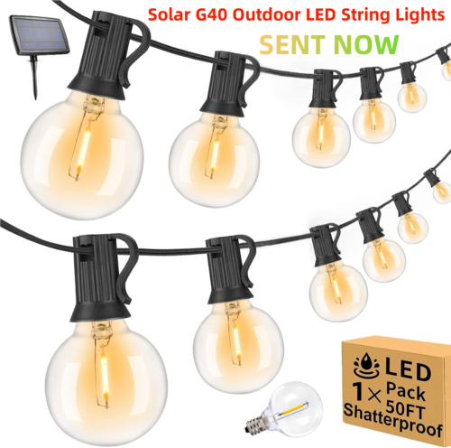 Solar String Lights - 50 ~ 200 Fuß LED Outdoor String Lights - bruchsicher, wasserdicht - Bild 26 von 39