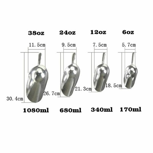 Scoop Flour Food Ice Ingredient Spice Candy Coffee Buffet Bar Kitchen Aluminium - Picture 14 of 16