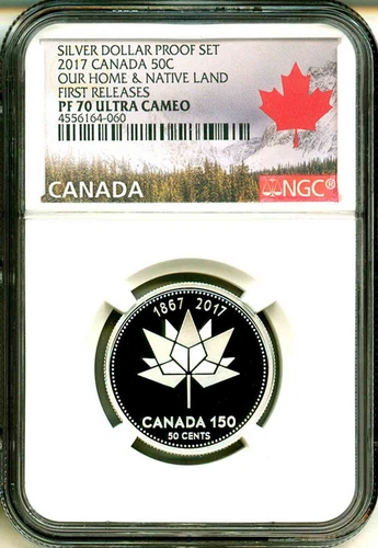 2017 Canada 50c Our Home & Native Land Silver Dollar Proof Set FR NGC PF 70 UC