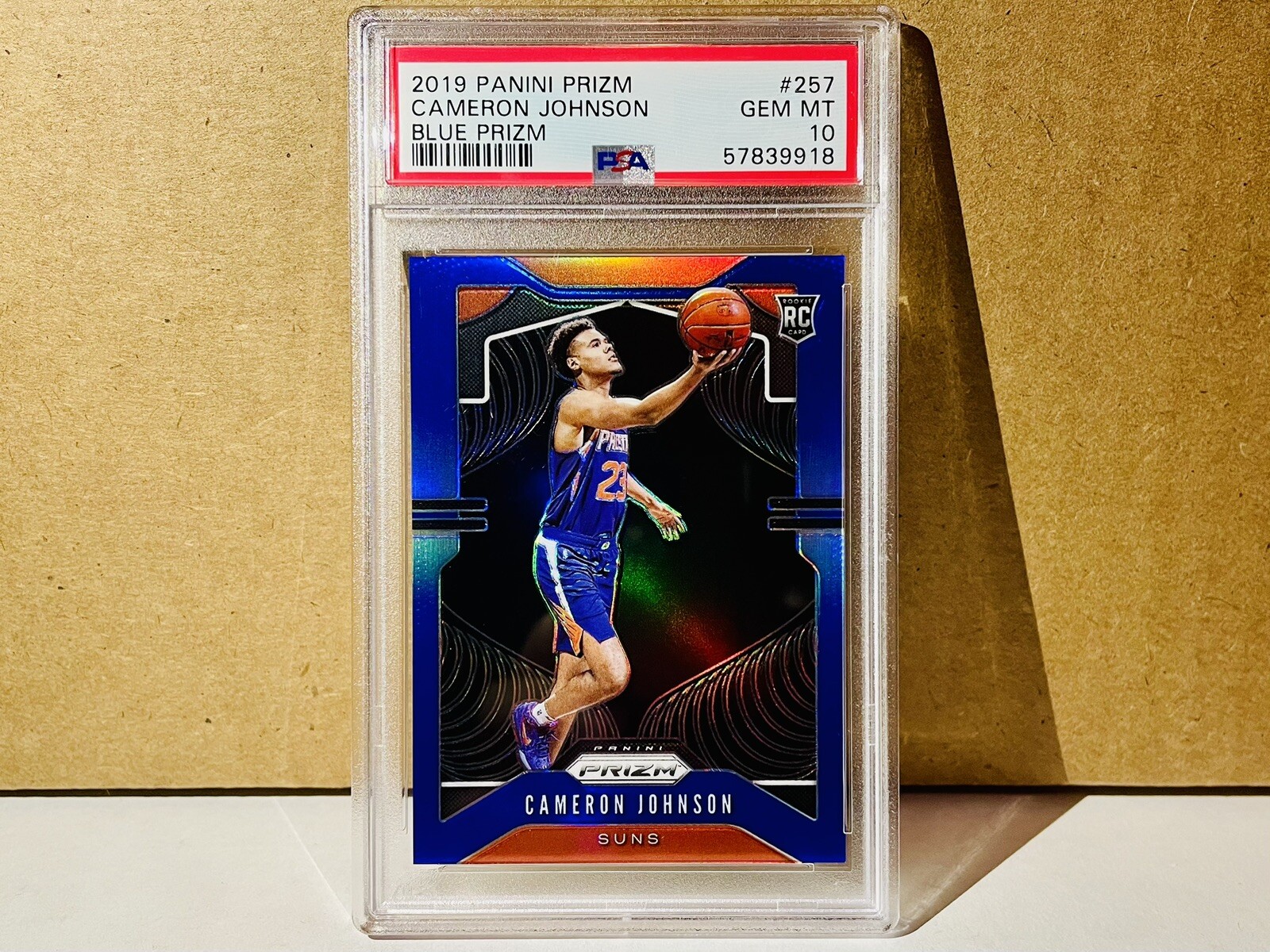 2019-20 Panini Prizm Cameron Johnson Rookie Blue Prizm /199 #257 PSA 10 SUNS