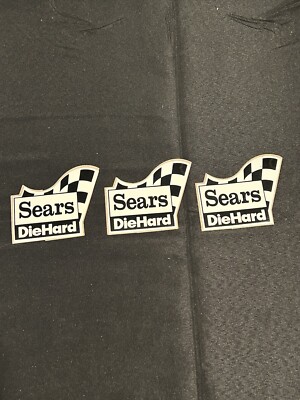 3-Vintage Sears Die-Hard Stickers
