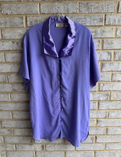 Victoria's Secret Vintage Purple Button Up Night Shirt Women's Size M/L