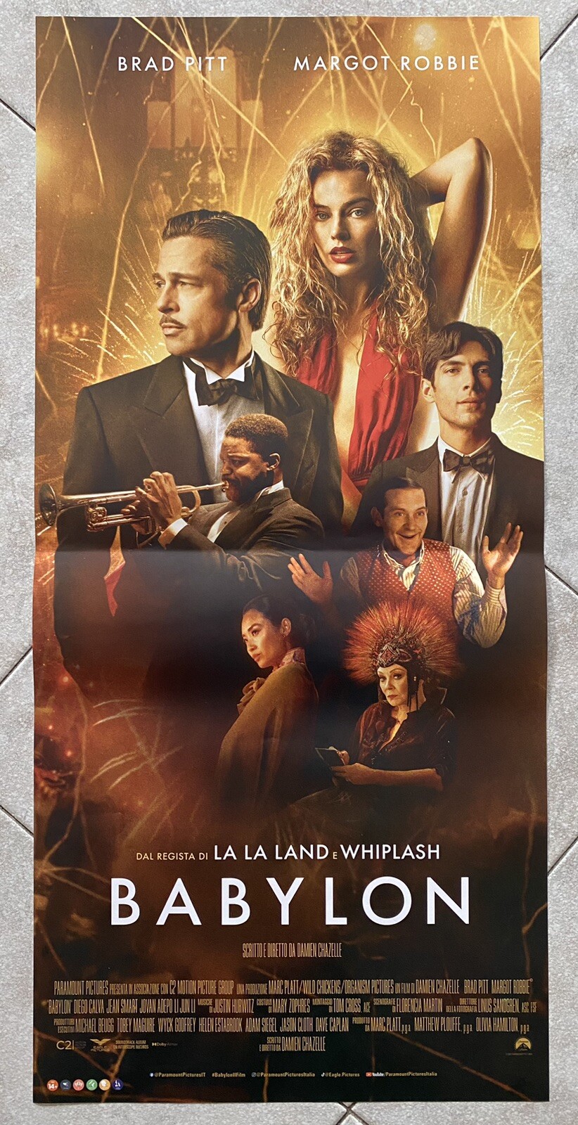Locandina originale film Babylon (2022) - Regia di Damien Chazelle