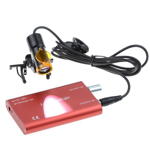 5W Dental LED Headlight with Filter for Dental Loupes Insert/ Clip-on Type Red