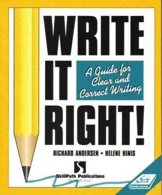 Write It Right: A Guide for Clear and Correct Writing (Self-Study Sour - GOOD