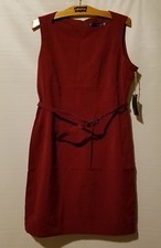 MAGENTA SLEEVE LESS BODYCON DRESS PLUS SIZE LINING & BELT BY HAVE PLUS SIZE 2X