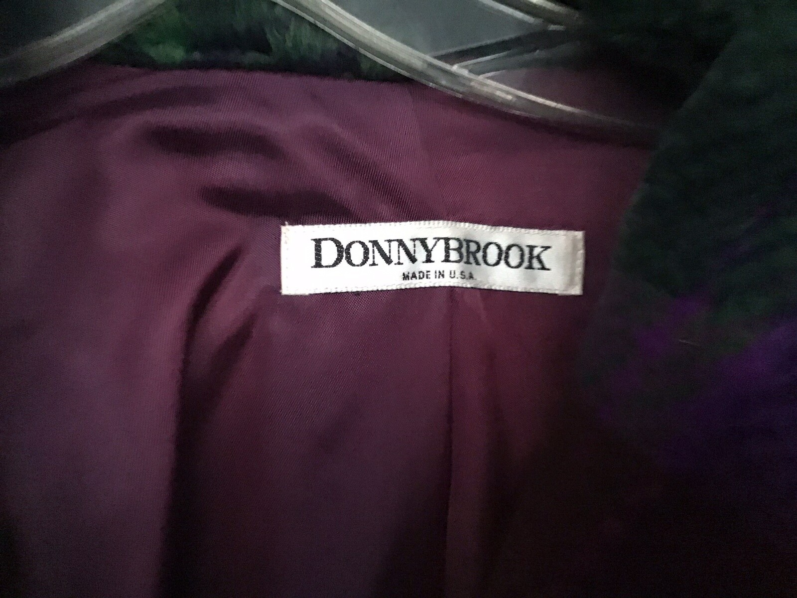 Donnybrook vintage multi colored plaid faux fur woman’s coat size small