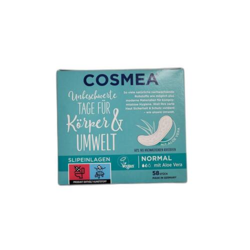 Cosmea Slipeinlagen Comfort Plus Normal mit Aloe Vera Damenbinden 58 Stück - Zdjęcie 1 z 6
