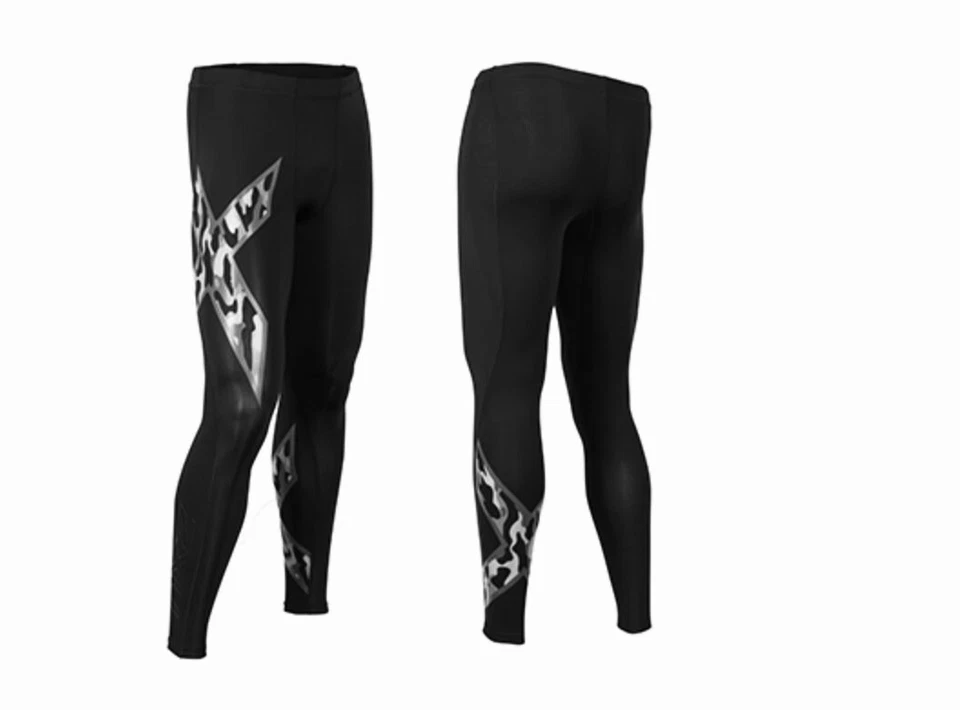 GENUINE | 2XU Mens Compression Long Tights (Black/Camo Grayscale) - Image 4 of 4