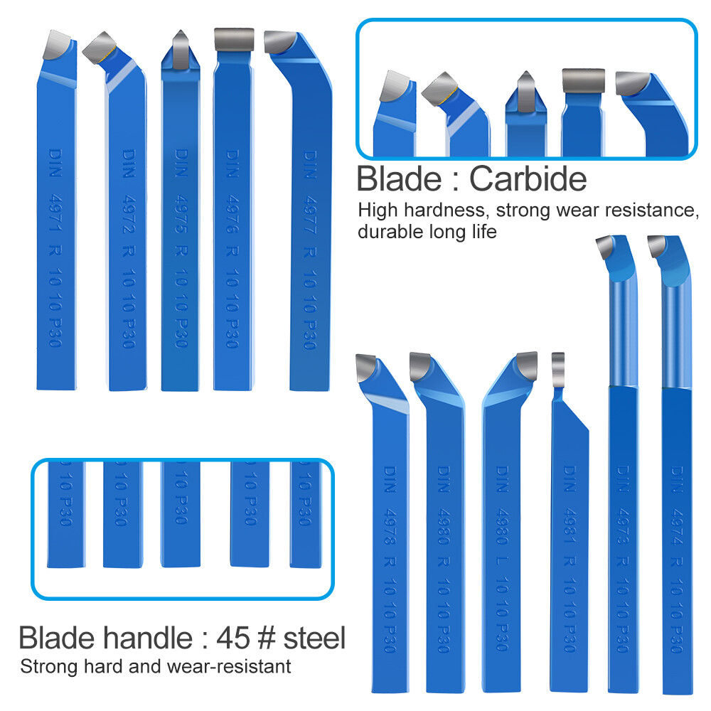 Lathe Chisel 8 10 12mm Turning Steel Lathe Turning Cutting Tool DIN 497