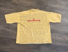 Giorgio Local Boyz Men's T-Shirt XXL Yellow Short Sleeve Graphic Print Spell Out