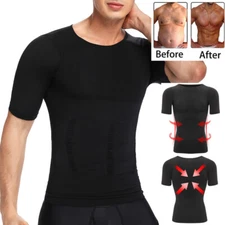 Mens Cool Dry Short Sleeve Compression Shirt Athletic Workout Tank Top Underwear