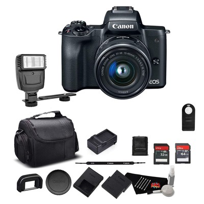 Canon EOS M50 Mirrorless Digital Camera +15-45mm Lens and 4K Video 2680C011 Bund