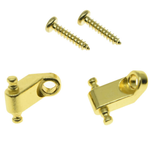 Set of 2 Gold Guitar String Tree Retainer Guide for Fender American Strat Tele - Picture 3 of 6